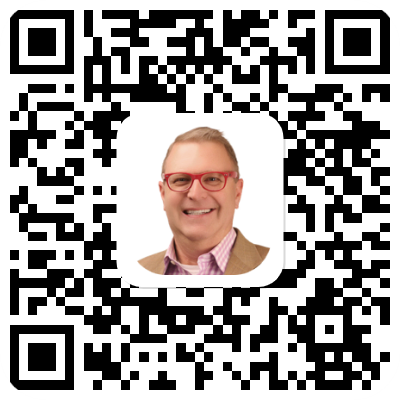 QR Code with headshot photo in center